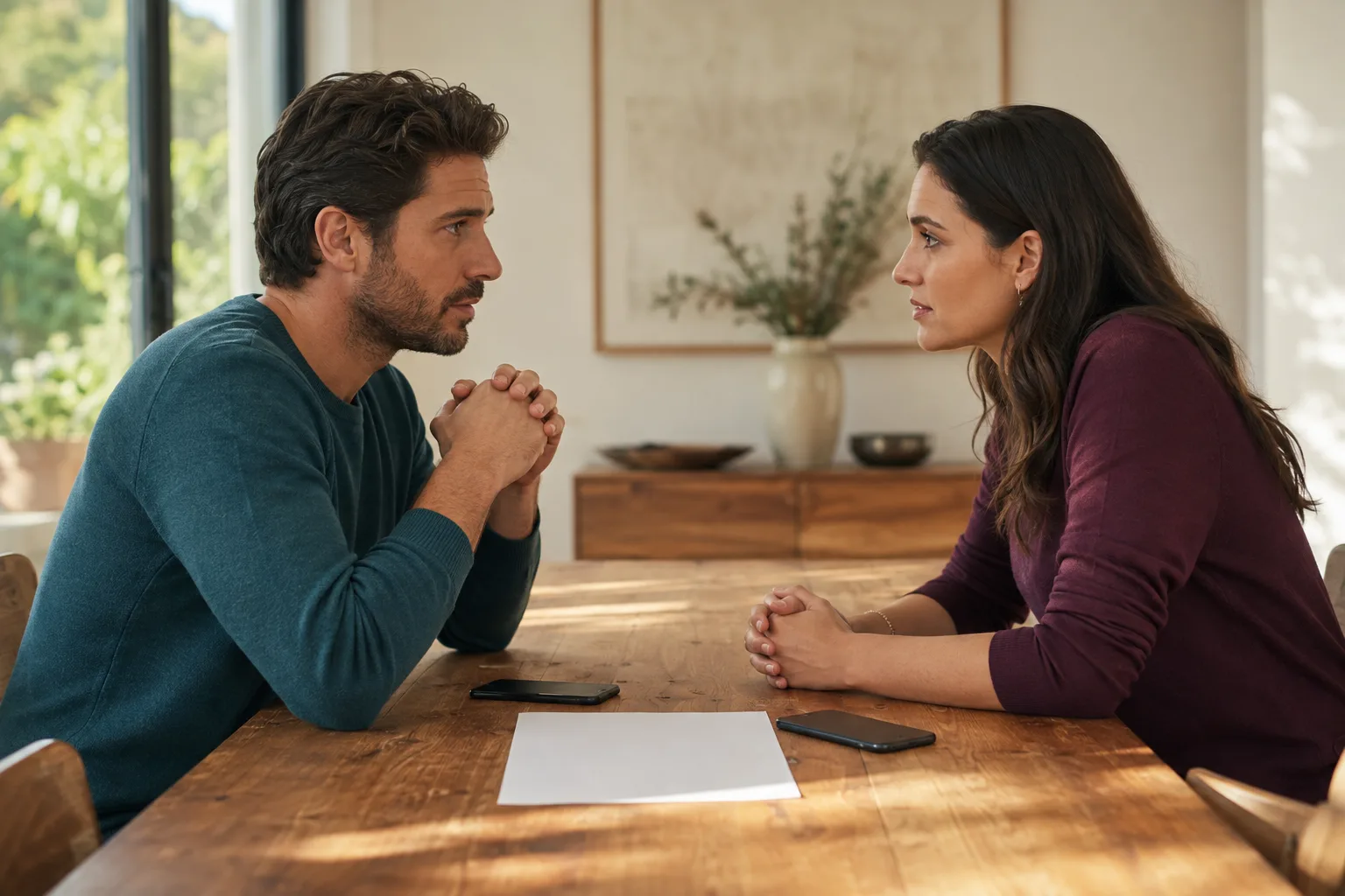 A couple sets exclusivity boundaries before beginning a relationship break
