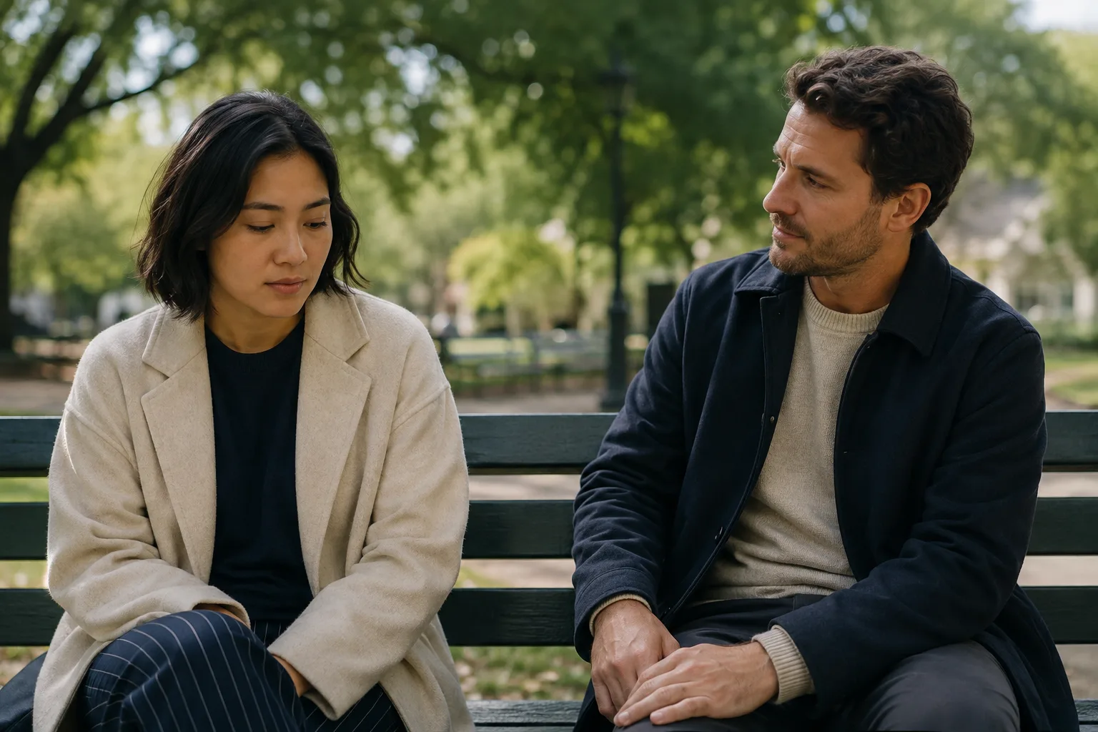 A woman reflects on changing attraction while a considerate date gives her space