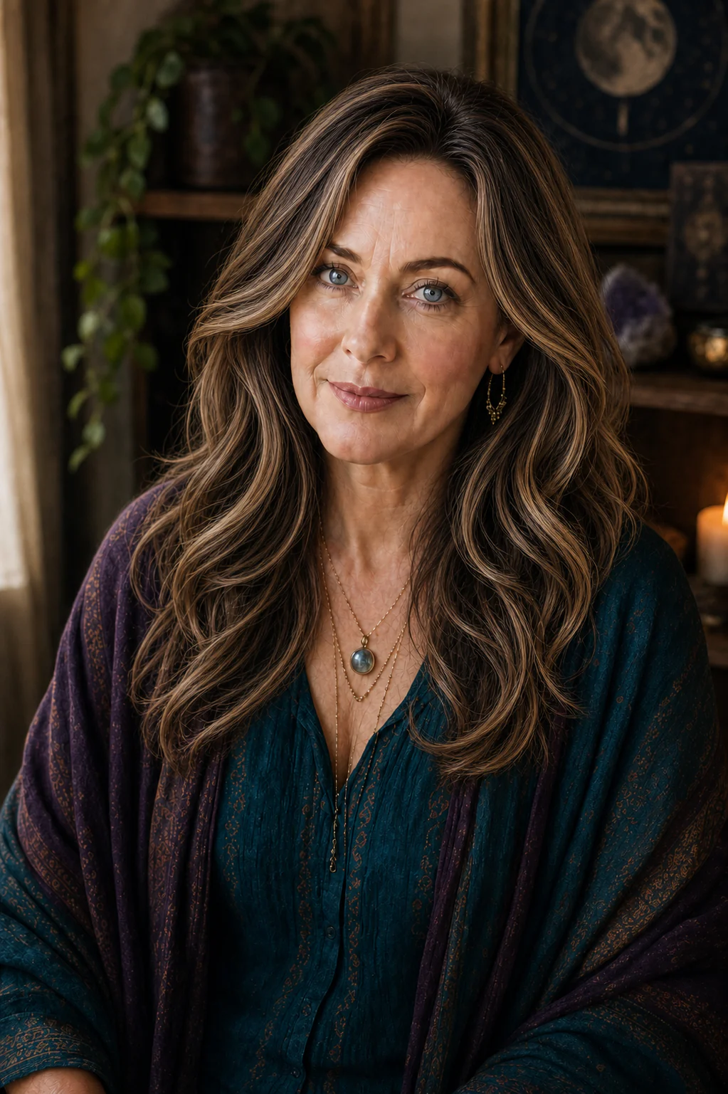 Psychic Maria in her warm reading room
